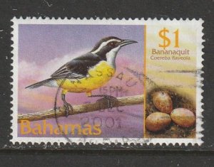 2001 Bahamas - Sc 1019 - used VF - 1 single - Bananaquit