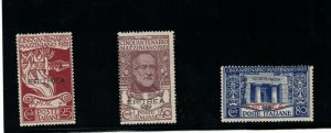 Eritrea Sassone #P1 - #P3 Mint Never Hinged Set Signed E. Diena **With Cert.**