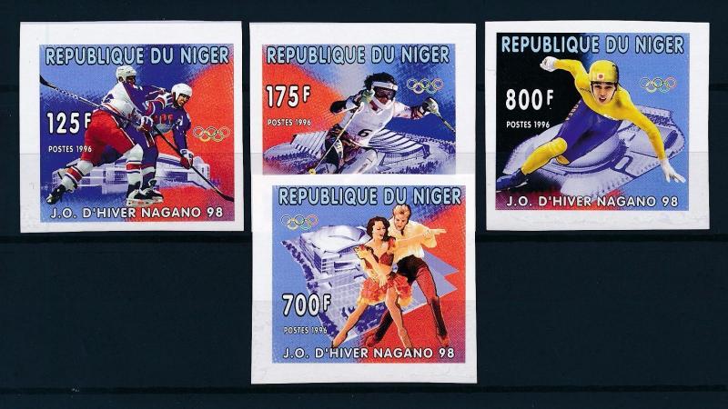 [54625] Niger 1996 Olympic games Nagano Icehockey Figure skating Imperf. MNH