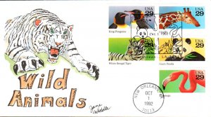 #2705-09 Wild Animals Weddle FDC