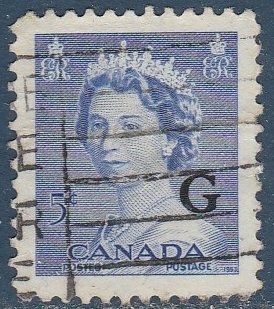 Canada   o37  (O)   1953    Taxe    (G)