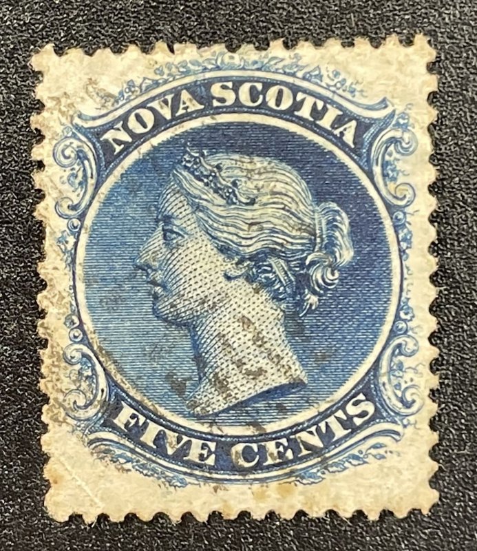 Nova Scotia (Canada) #10 Used (c1860-1863) Queen Victoria (SCV ~ $12)