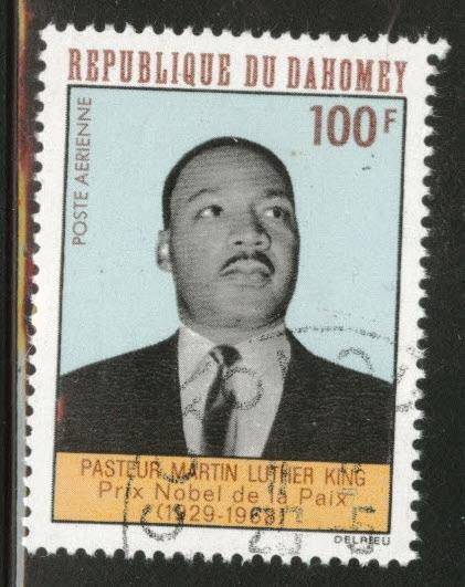 Dahomey Scott C73 used CTO 1973 MLK Air Post stamp