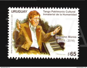 Tango music pianist Argentina Mariano Mores 2018 new issue Uruguay MNH