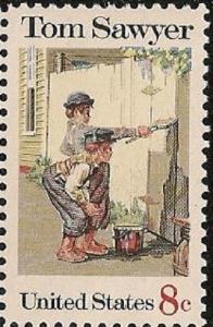 US 1470 Tom Sawyer 8c single (1 stamp) MNH 1972 