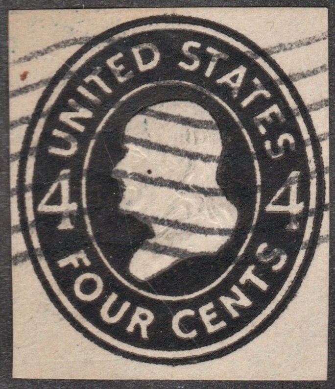 SC#U416 4¢ Washington Cut Square (1907) Used
