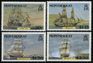 MONTSERRAT Sc 618-21 VF/MNH - 1986 - Clipper Ships - COMPLETE SET