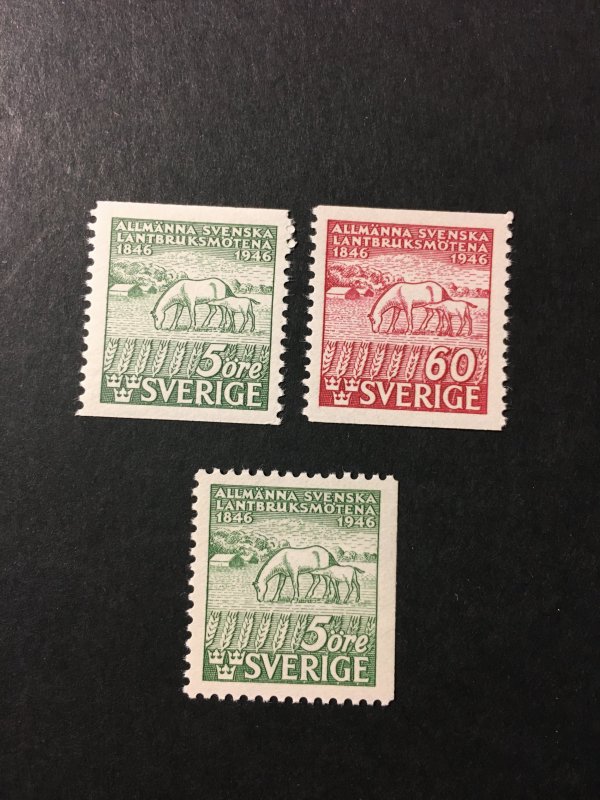 Sweden sc 374-376 MH comp set