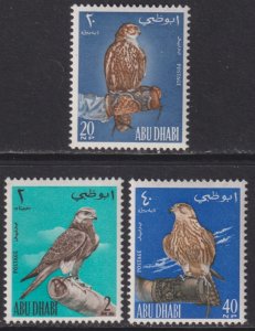 1965 Abu Dhabi UAE Falcons complete set MVLH Sc# 12 / 14 CV $59.50 Stk #2