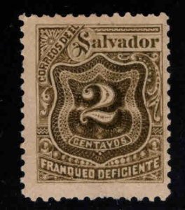 El Salvador Scott J2 Mint No Gum postage due stamp