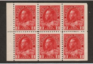 Canada - Unitrade# 106d MNH / Booklet Pane (6)      -     Lot 0824024