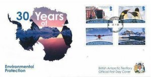 2021/11- BRITISH ANTARCTIC - ENVIRONMENTAL PROTECT   FDC  4V complet set MNH** A