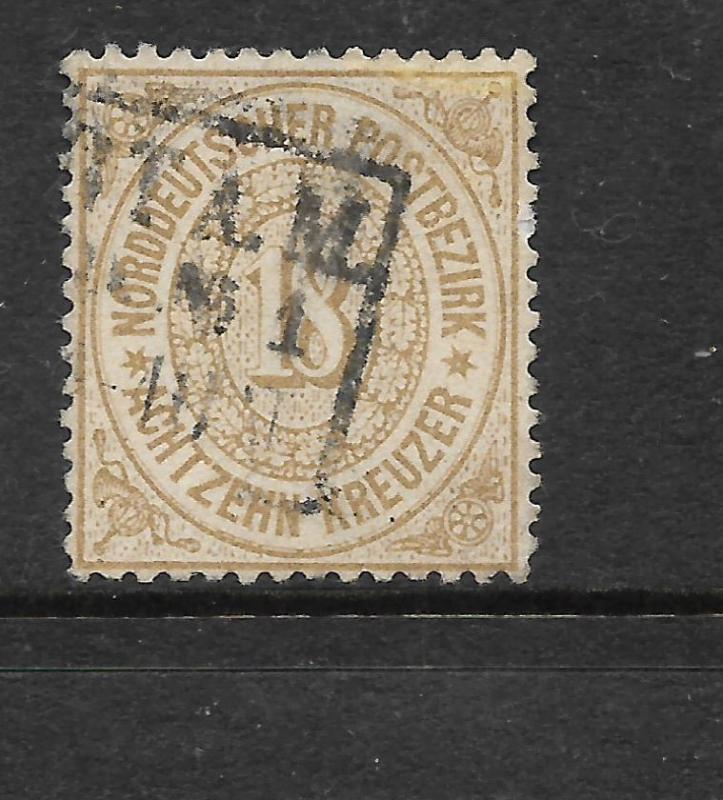 NORTH GERMAN CONFEDERATION  1869  18kr  BRISTRE  FU    Sc 23  SG 37