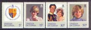 TRISTAN DA CUNHA - 1982 - Diana Commemoration - Perf 4v Set - Mint Never Hinged