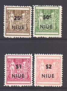 Niue Scott 116a/119a - SG135a/138a, 1967 Overprint Set Perf 11 MH*
