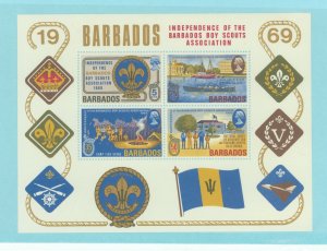 Barbados #326A  Souvenir Sheet (Scouts)