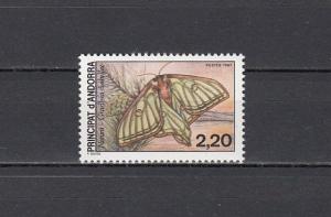 Andorra, French. Scott cat. 356. Moth issue.