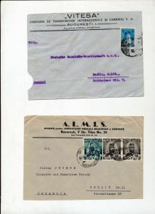 Romania Early/Mid Covers To Germany Incl.Perfin(11 Items)NS08