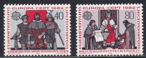 Liechtenstein # 733-734, Europa, NH, 1/2 Cat.