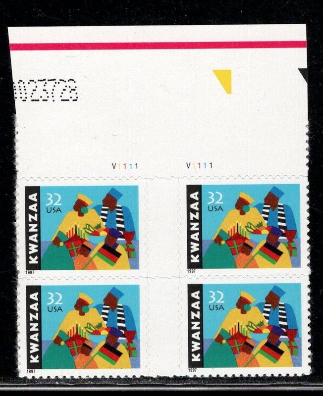 UNITED STATES SC# 3175 VERT GUTTER PL# BLK/4 VF/NH