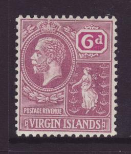 1922 Br Virgin Is 6d Wmk Script Mint