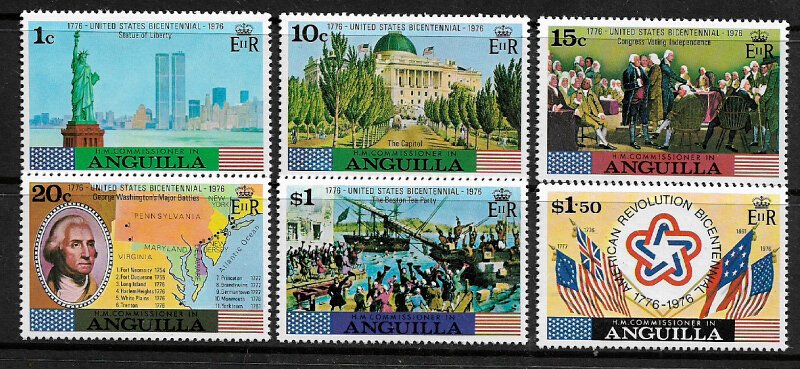 Anguilla #217-22 MNH Set - Statue Of Liberty