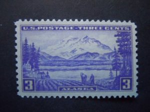 1937 #800 3c Mt. McKinley Single MNH OG XF  Includes New Mount #1