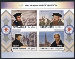 SIERRA LEONE 2017 SHEET IMPERF MARTIN LUTHER PROTESTANT REFORMER LUTERO