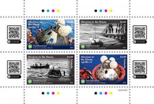 2022/01- GRENADA - SPACE APOLLO 13             4V complet set    MNH ** T