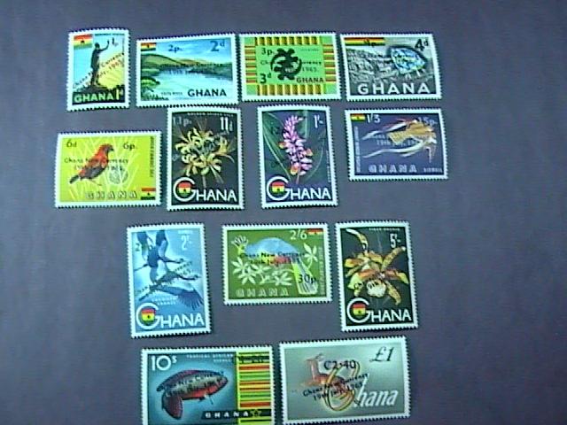 GHANA # 216-226 & C7-C8-MINT/NEVER HINGED-COMPLETE SET------QEII------1965