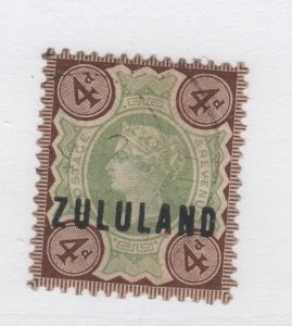 ZULULAND #6overprint on GB 4 d  USED very  fine