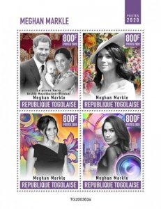 Togo - 2020 Meghan Markle, Duchess of Sussex - 4 Stamp Sheet - TG200363a