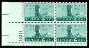 PCBstamps   US #1124 PB 16c(4x4c)Oregon Statehood, MNH, (PB-3)