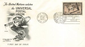 UN #17/18 UPU 1953 FDC - Fleetwood cachet