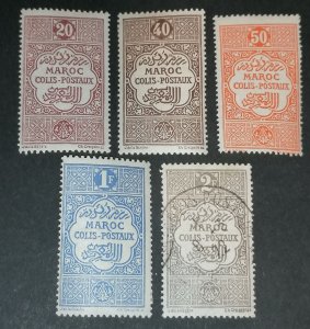 Morocco 1917 parcel post stamps
