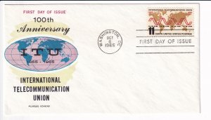 1965 International Telecommunication Union FDC, Fluegel Covers Sc #1274 (S33045)