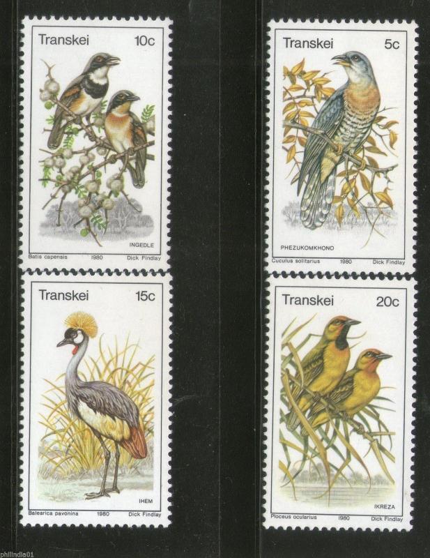 Transkei 1980 Birds Animals Fauna Wildlife Sc 79-82 MNH # 1423