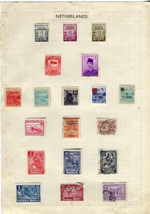 NETHERLAND INDIES; 1940s early issues useful used small range on album page