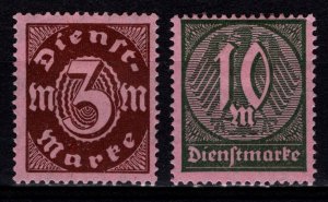 Germany 1921 Official stamps, Set [Unused]