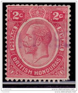 British Honduras 1922-1933, King George V, 2c, Scott#94, used