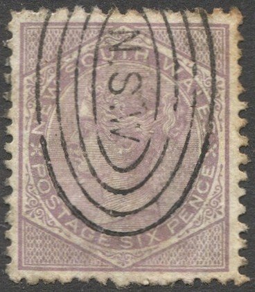 NEW SOUTH WALES Australia 1872 Sc 57 used 6d QV