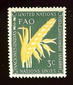 UN NY #23 3c Ear of Wheat MNH