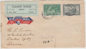 CANADA registered Arvida, Que, 17 Sep 1949 - Canadian Pacific Airlines label