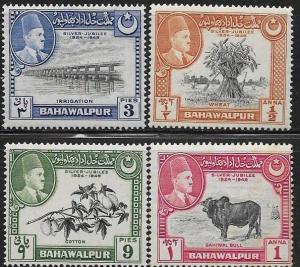 Pakistan - Bahawalpur 1949 25th Anniversary of Full Ruling Powers SC#22-25  /MH