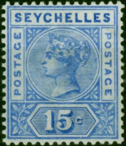 Seychelles 1900 15c Ultramarine SG30 Fine & Fresh LMM