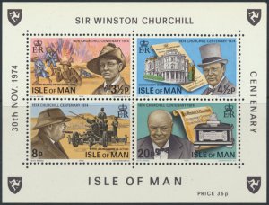 Isle of Man  SG MS58  SC# 51a MNH  Churchill see details & scans