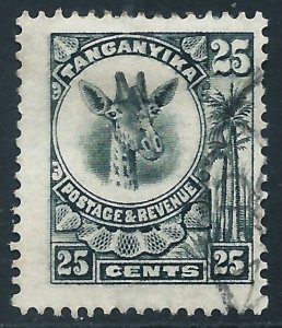 Tanganyika, Sc #16, 25c Used