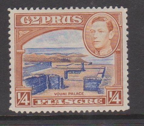 Cyprus Sc#143 MLH Pencil Mark on Back