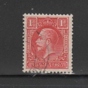 JAMAICA #103  1929  1p  KING GEORGE V      F-VF  USED   a