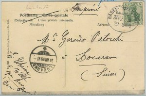 50788 - GERMANY - POSTCARD to SWISS with AMBULANCE STAMP: Luxembourg-